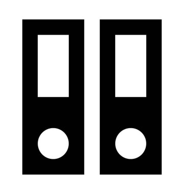 Dosya klasörleri düz vektör simgesi