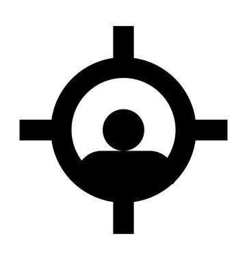 hedef düz vektör simgesi