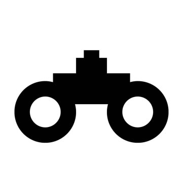 dürbünler düz vektör simgesi