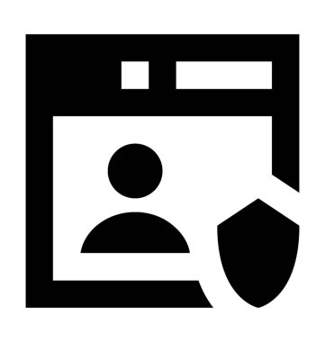 Kullanıcı koruma düz vektör simgesi