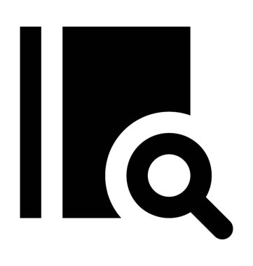 Belge düz vektör simge arama