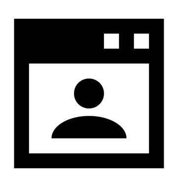 Görüntülü sohbet düz vektör simgesi