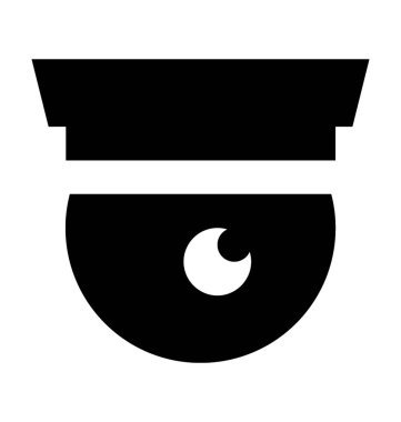 Güvenlik kamera düz vektör simgesi