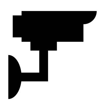 Güvenlik kamera düz vektör simgesi