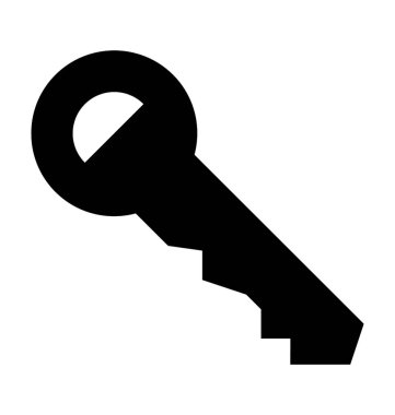 anahtar düz vektör simgesi