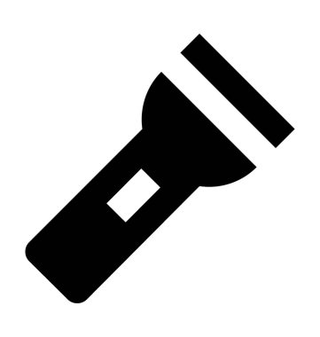 Meşale düz vektör simgesi