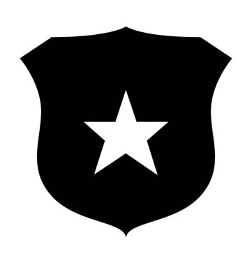 Polis rozeti düz vektör simgesi