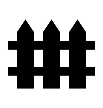 Çit düz vektör simgesi