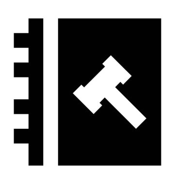 Anayasa düz vektör simgesi