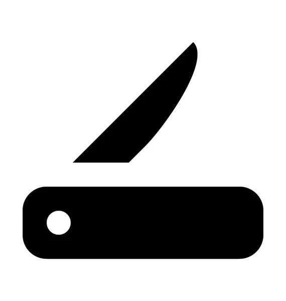 Pocket Kniv Platt Vektor Symbol — Stock vektor