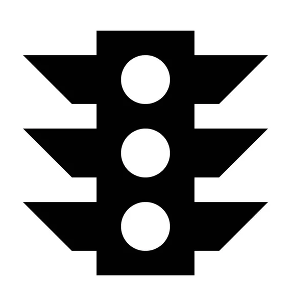 Символ Плоского Вектора Дорожных Сигналов — стоковый вектор