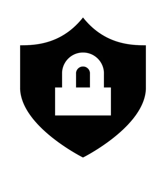 Protection Shield Flat Vector Icon — Stock Vector