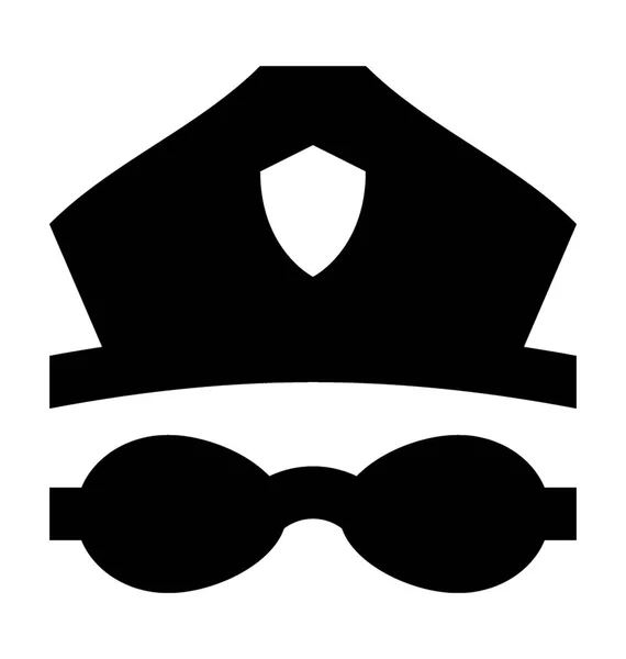 Polismannen Platt Vektor Symbol — Stock vektor