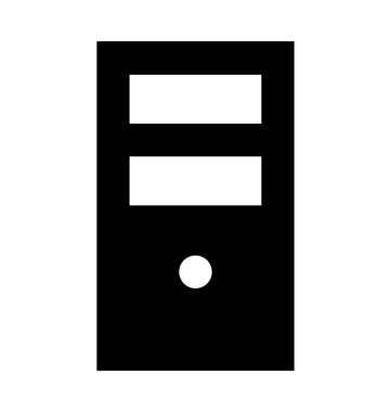 PC düz vektör simgesi