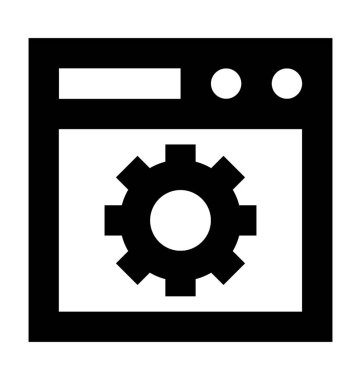 Web ayarı düz vektör simgesi