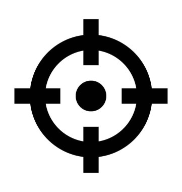 Odak düz vektör simgesi