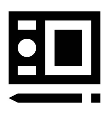 WAC om düz vektör simgesi