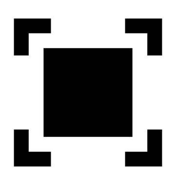 Düz vektör simgeyi büyütmek