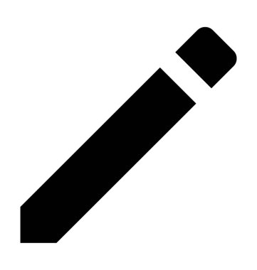 kalem düz vektör simgesi