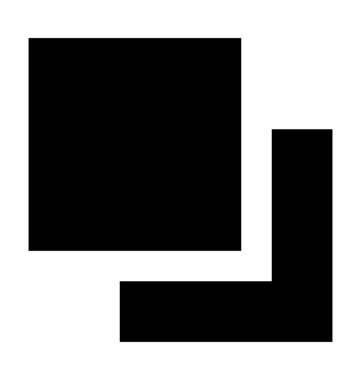 Renk ön plan düz vektör simgesi