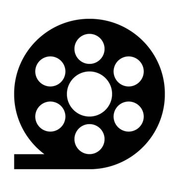 Film Reel düz vektör simgesi