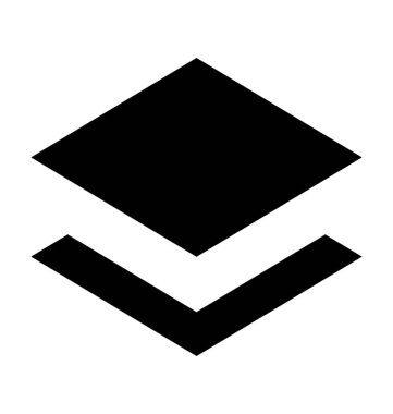 Katmanlar düz vektör simge kopyalama