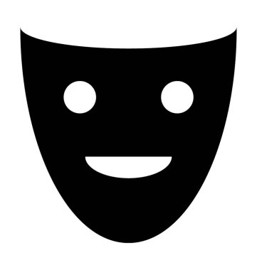 Maske düz vektör simgesi