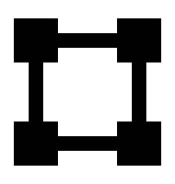 Çapa noktası düz vektör simgesi