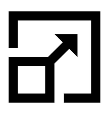 Düz vektör simgeyi büyütmek