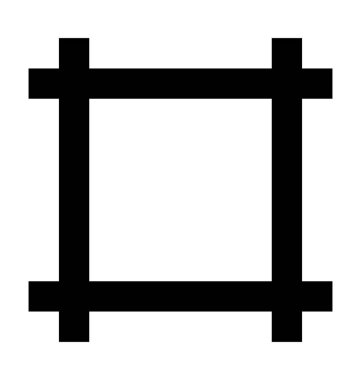 Kırpma Aracı düz vektör simgesi