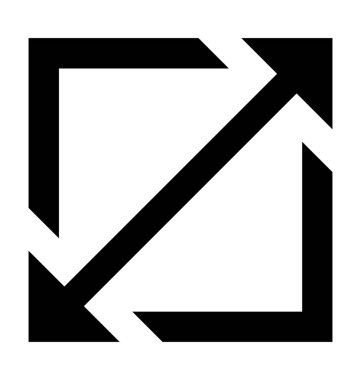 Düz vektör simgeyi büyütmek