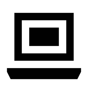 Laptop Düz Vektör Simgesi