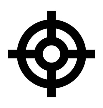 Odak düz vektör simgesi