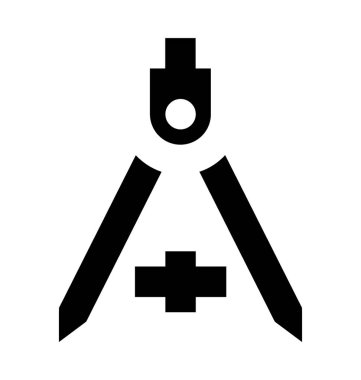 Pusula aracı düz vektör simgesi