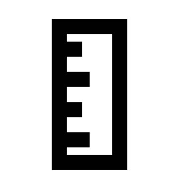 cetvel düz vektör simgesi