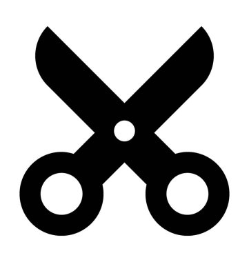 makas düz vektör simgesi