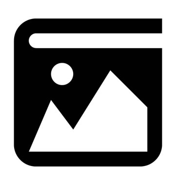 Görüntü Katalog düz vektör simgesi