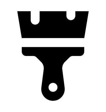 Fırça düz vektör simge boyama