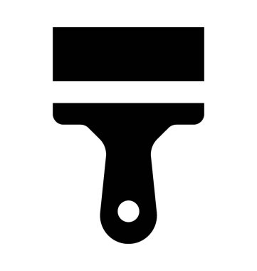 Fırça düz vektör simge boyama