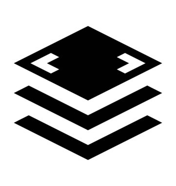 Katmanlar düz vektör simge kopyalama