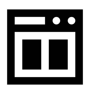 Web yapısı düz vektör simgesi