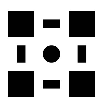 Çapa noktası düz vektör simgesi