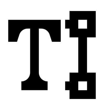 Metin noktası düz vektör simgesi