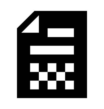 Metin sayfası düz vektör simgesi