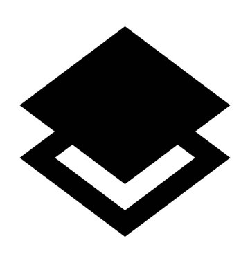 Katmanlar düz vektör simge kopyalama