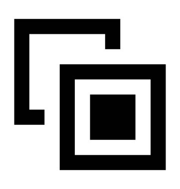 Renk ön plan düz vektör simgesi