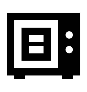 TV düz vektör simgesi