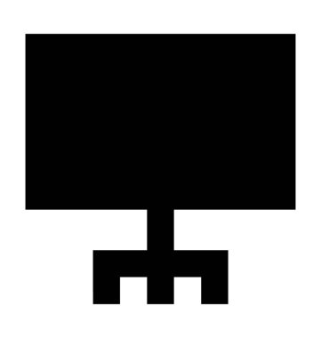 Şövale kurulu düz vektör simgesi