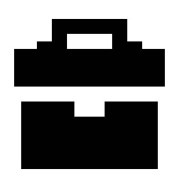 evrak çantası düz vektör simgesi