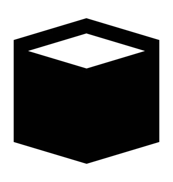 Forma Cubo Ícone Vetor Plano — Vetor de Stock